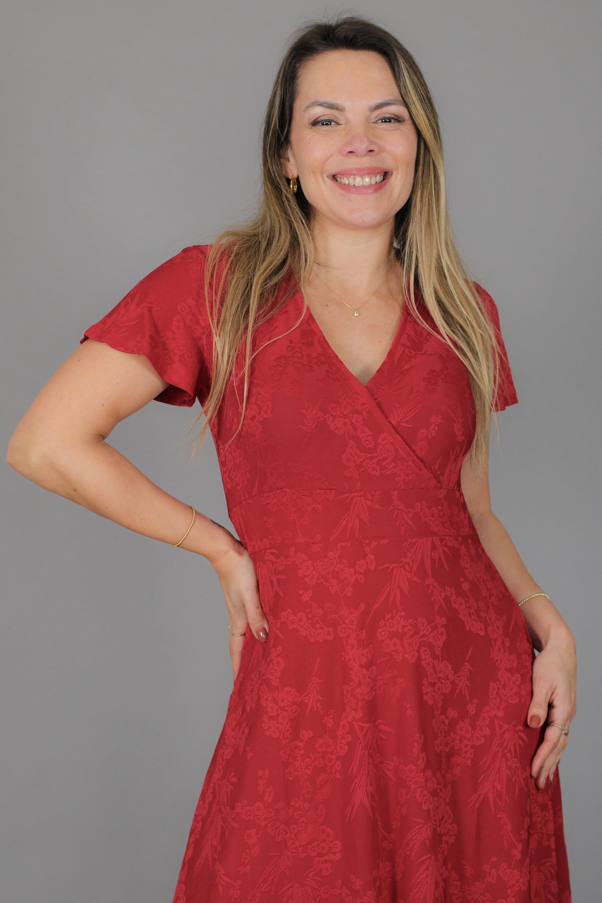 Maxivestido SOL Relieve floral