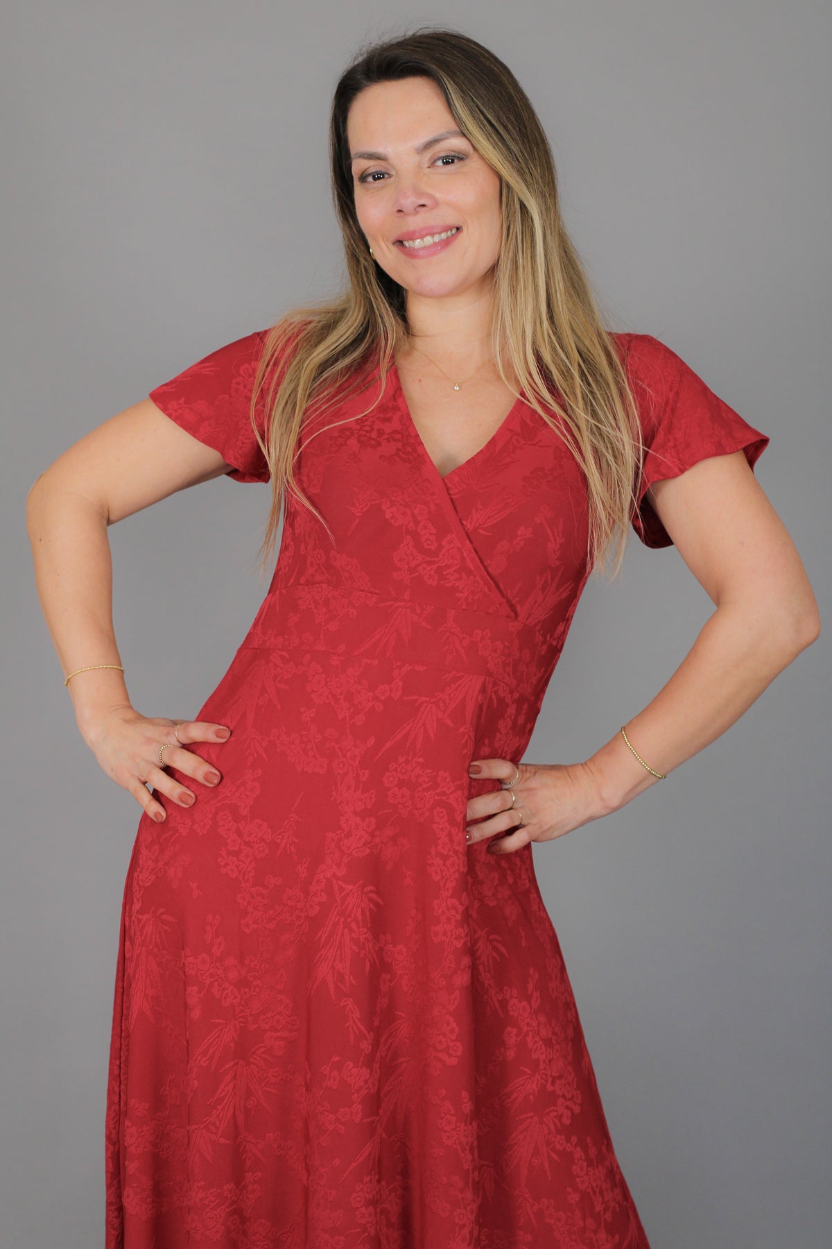 Maxivestido SOL Relieve floral