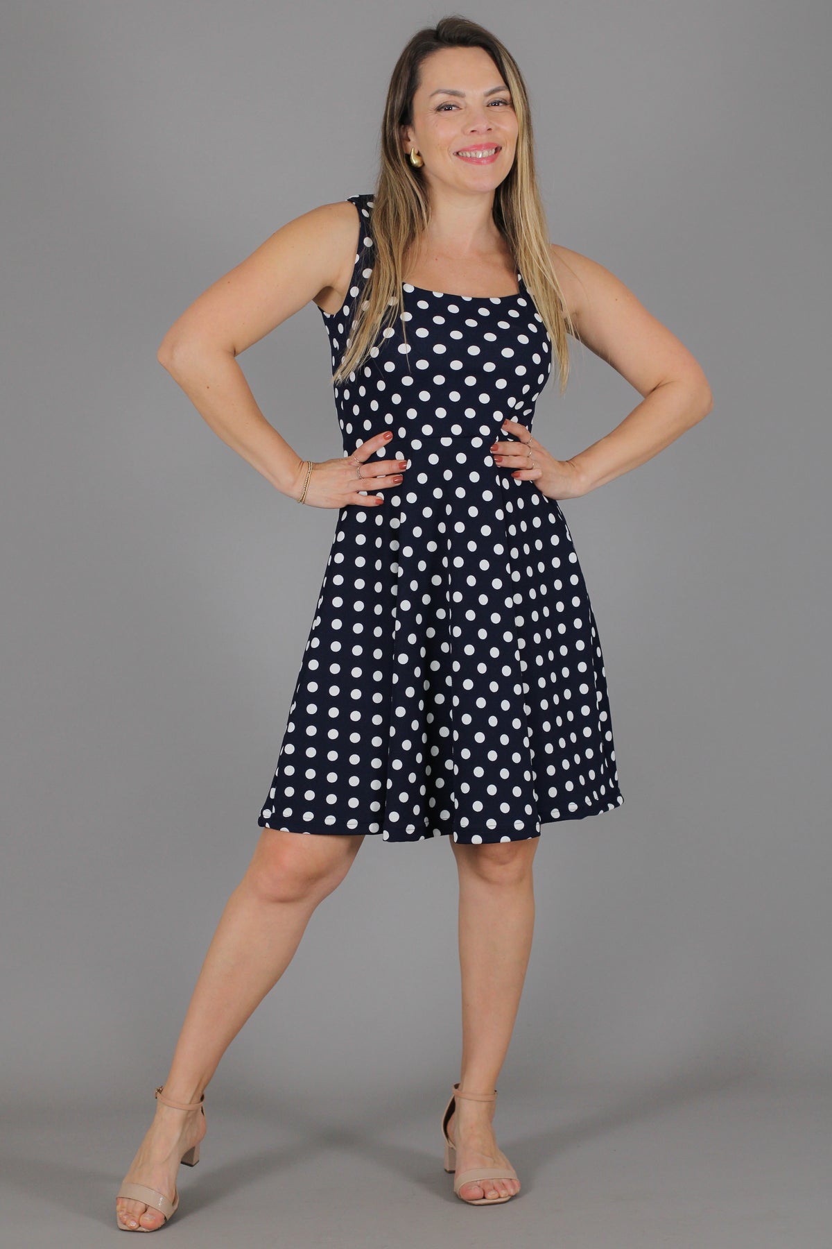 Vestido BETTY lycra sofia azul marino