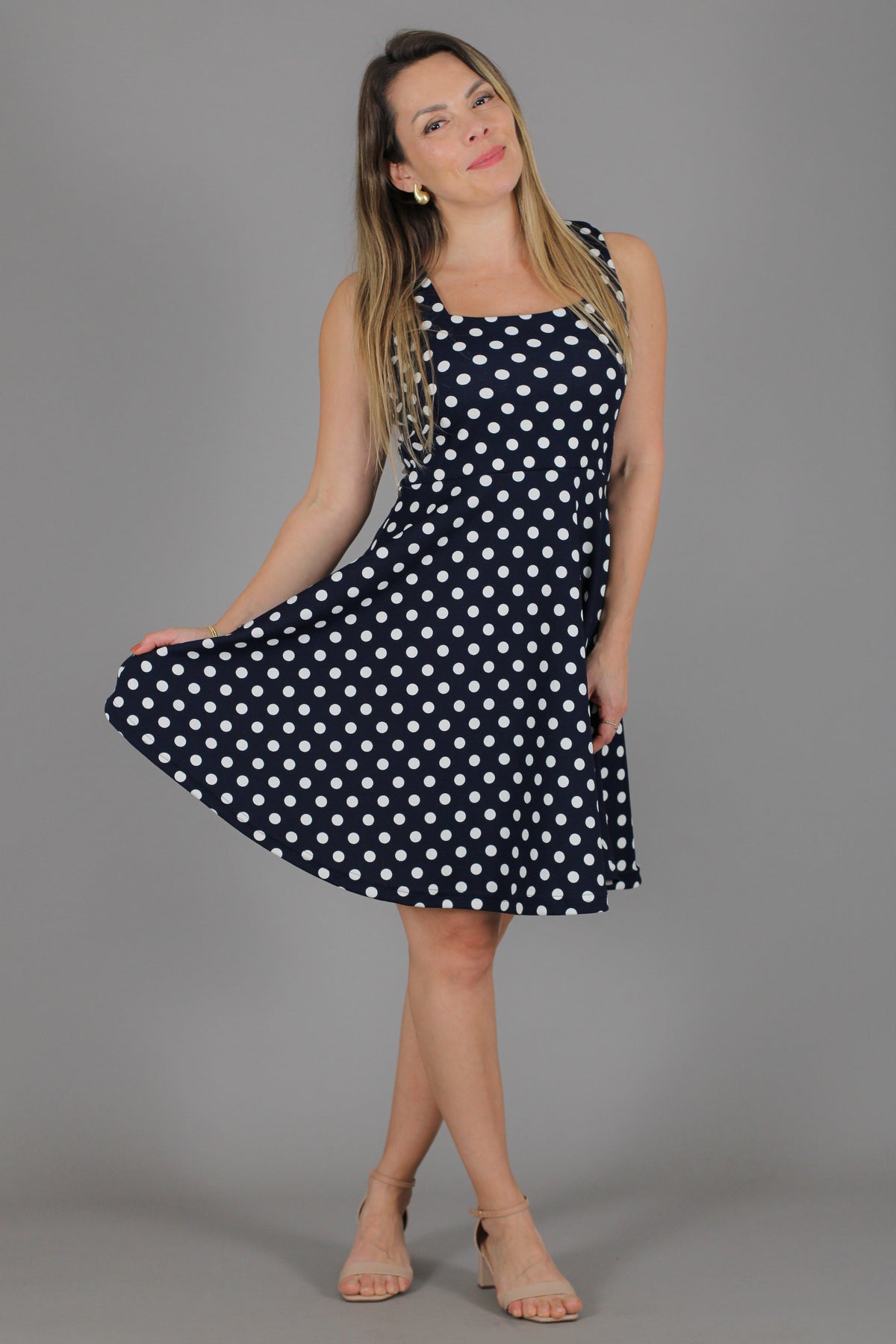Vestido BETTY lycra sofia azul marino
