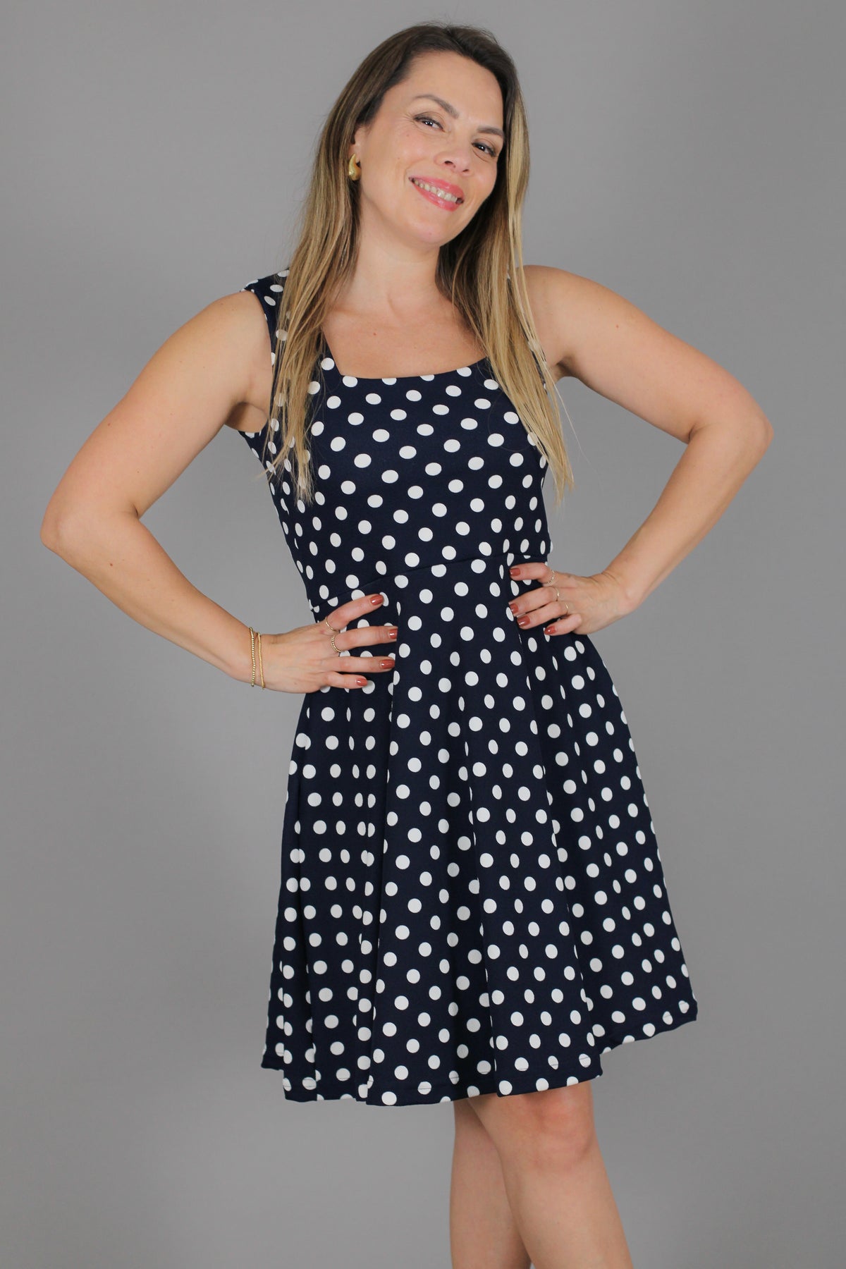 Vestido BETTY lycra sofia azul marino