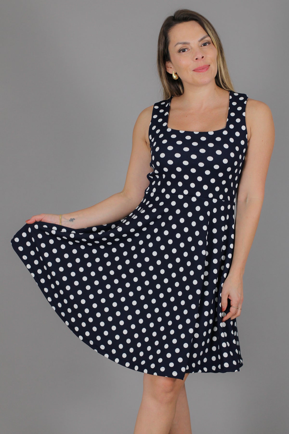 Vestido BETTY lycra sofia azul marino