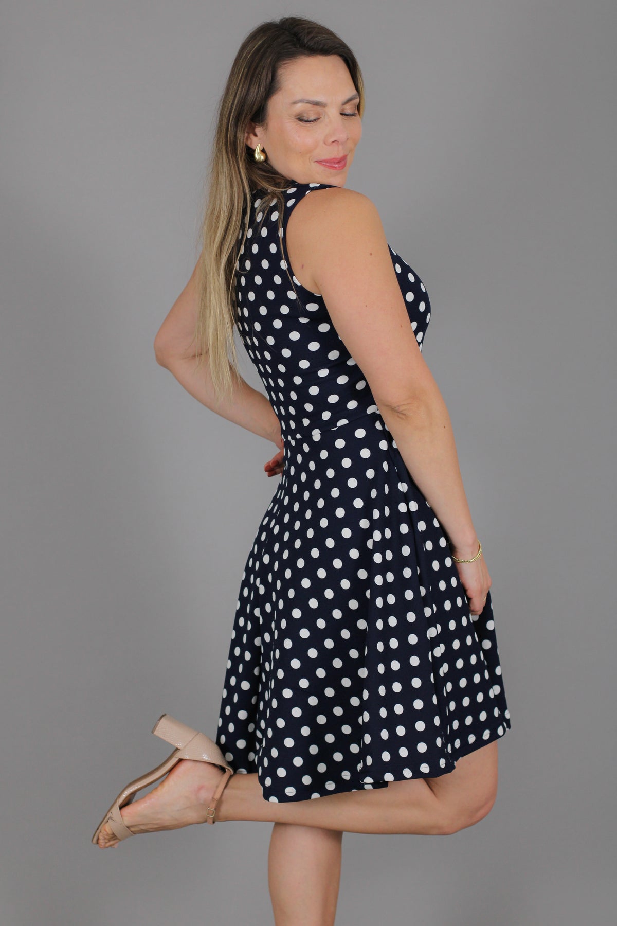 Vestido BETTY lycra sofia azul marino