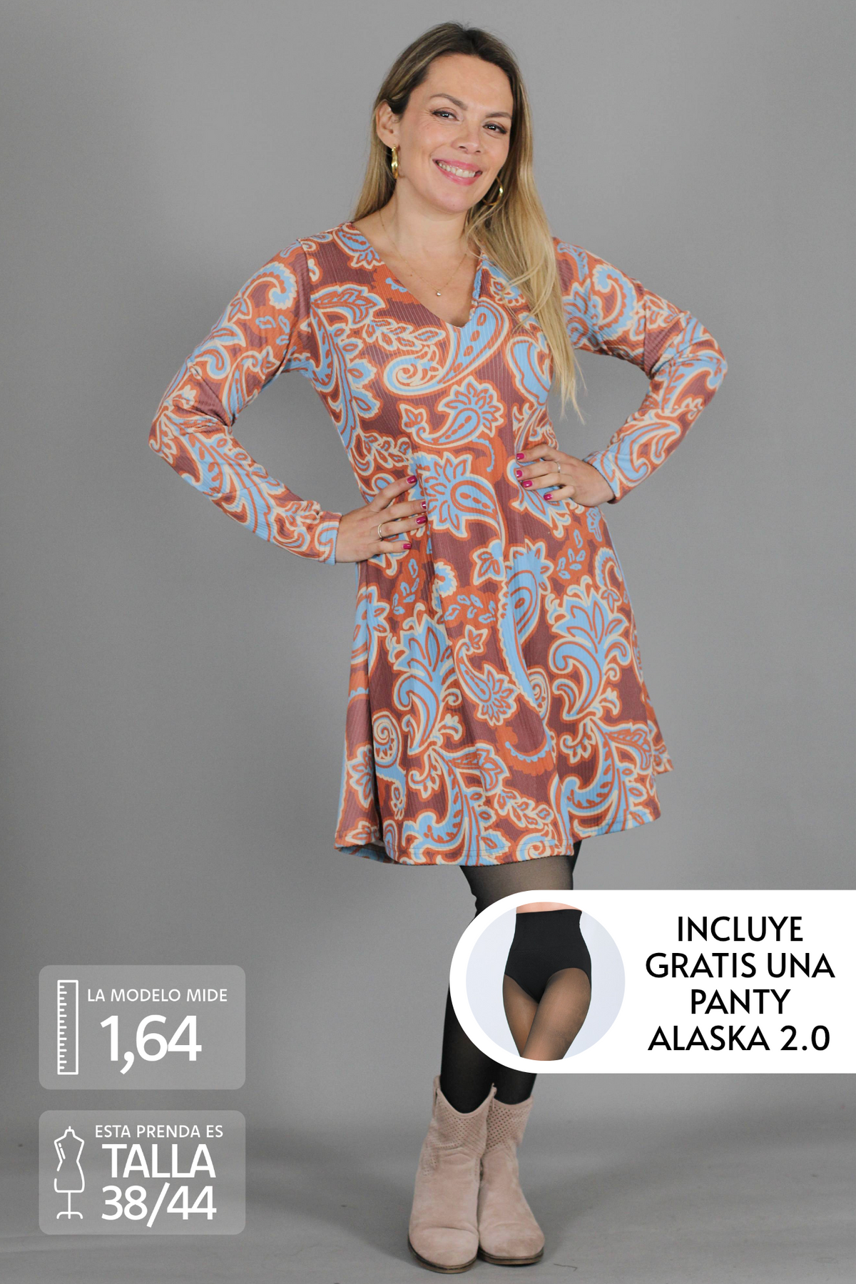 Vestido MARGARITA Estampado + Panty ALASKA 2.0