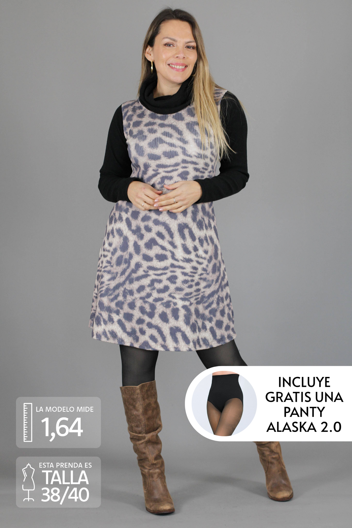 Vestido MARIELA Estampado + Panty ALASKA 2.0