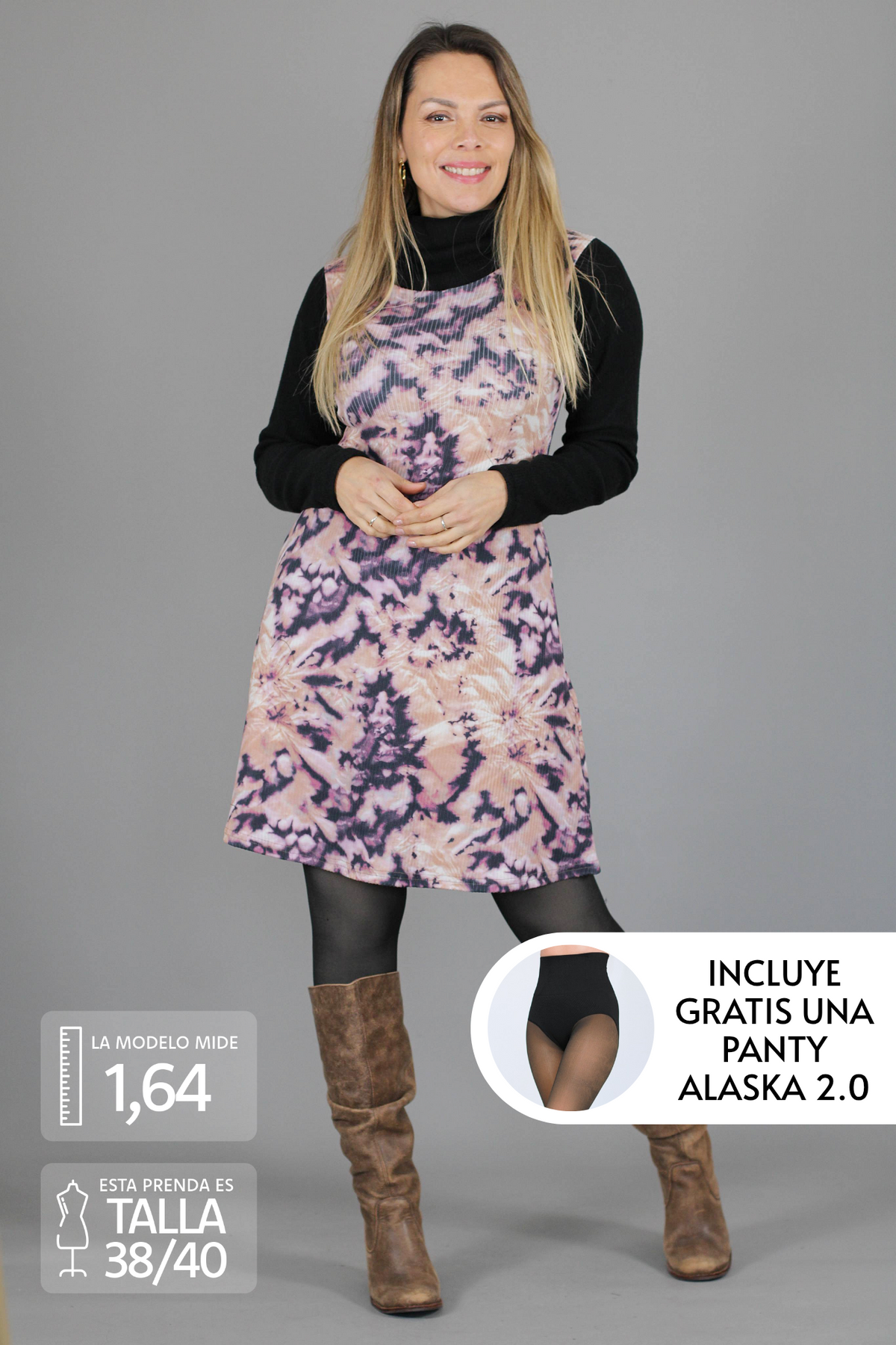 Vestido MARIELA Estampado + Panty ALASKA 2.0