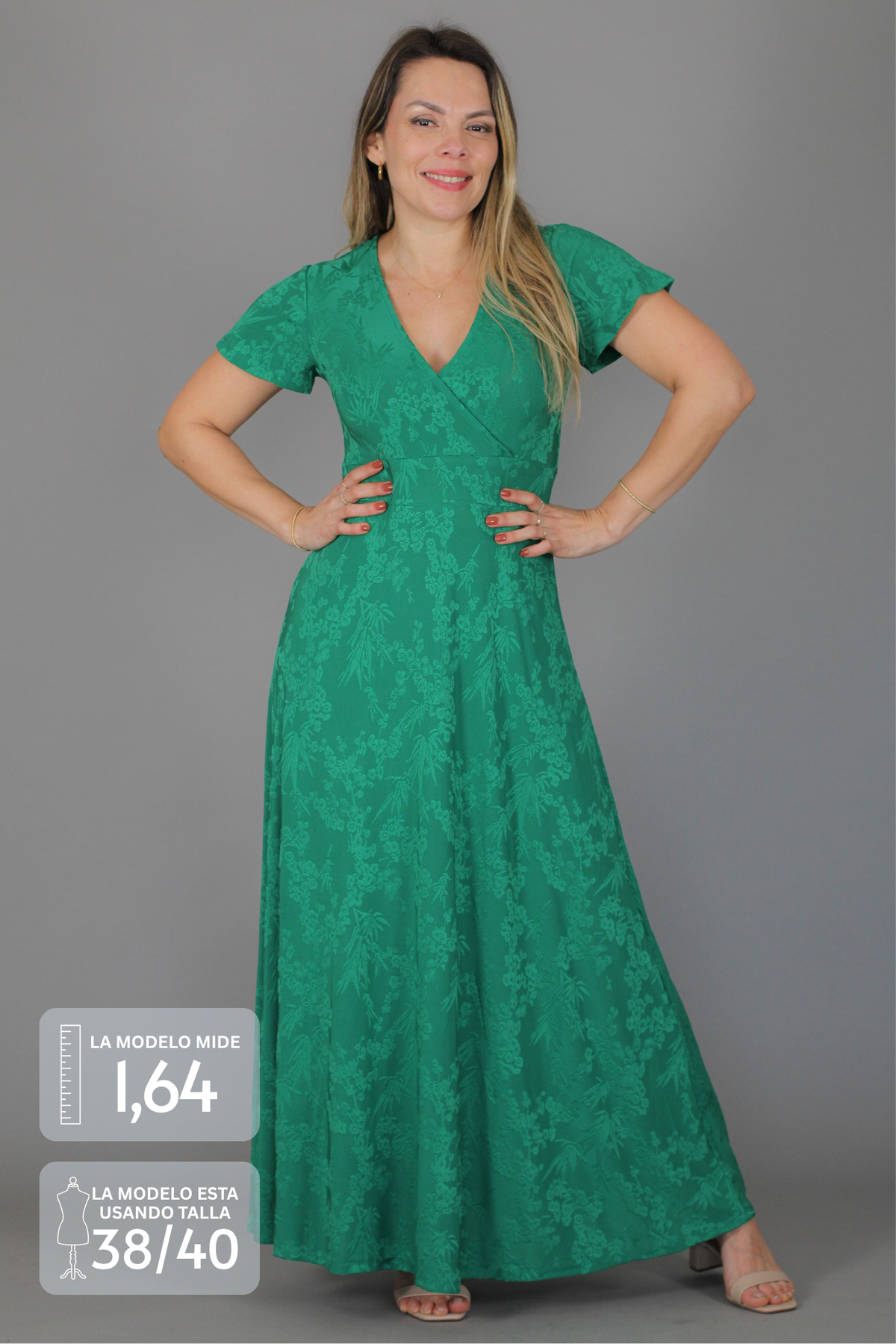 Maxivestido SOL Relieve floral