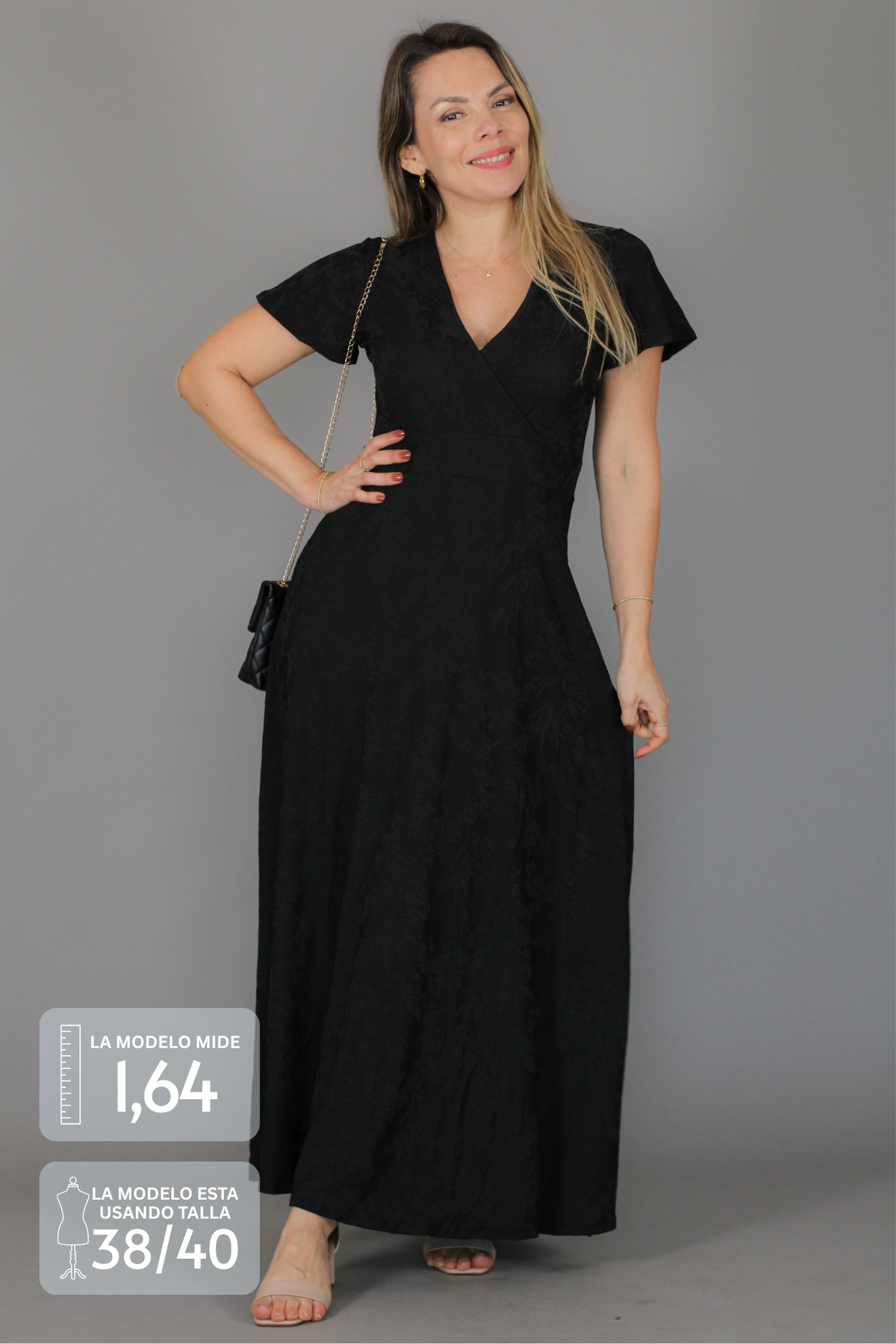 Maxivestido SOL Relieve floral