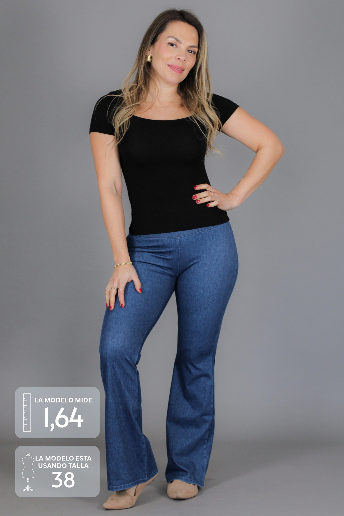 Leggins mezclilla pata elefante REAGAN