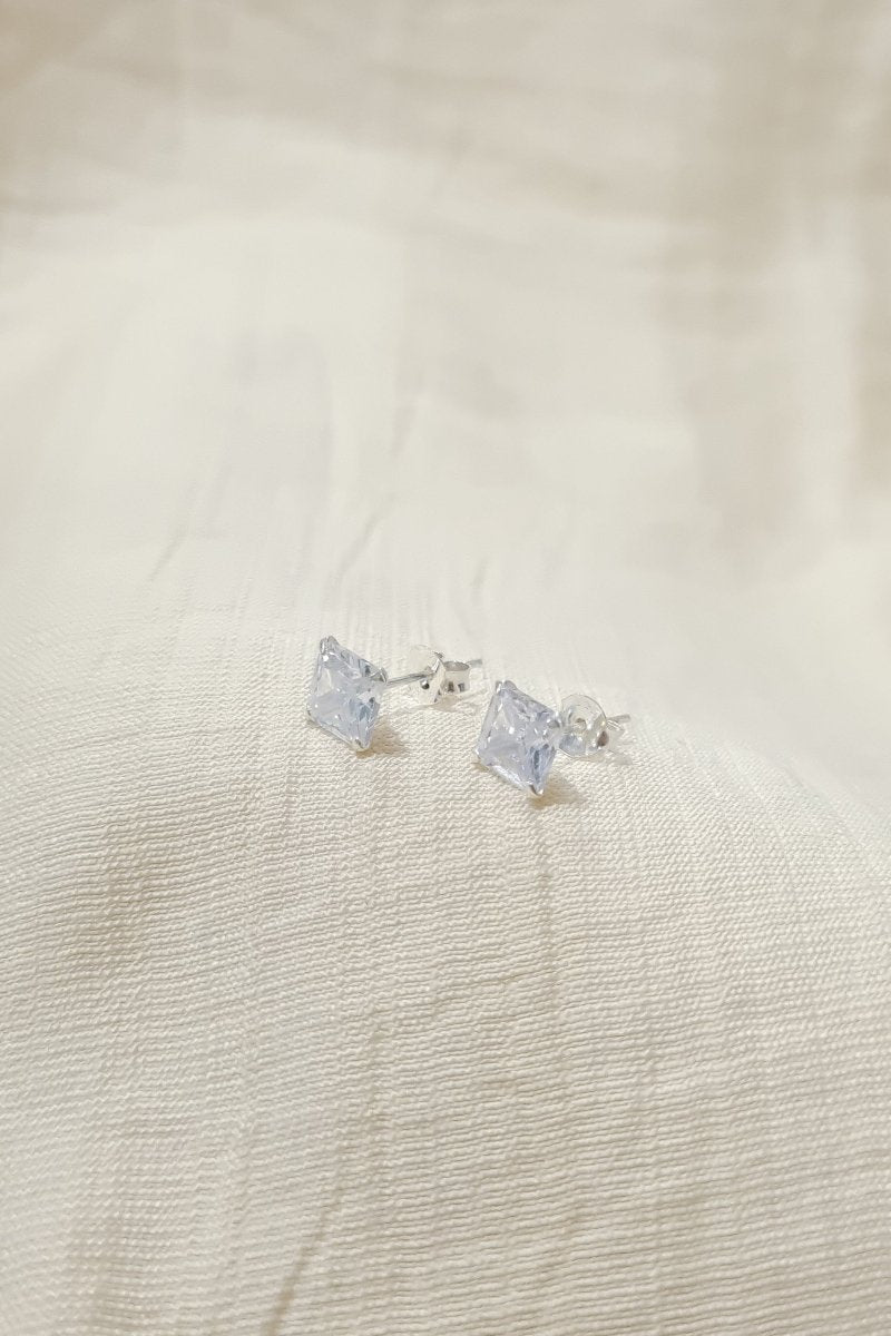 Aros de plata CASTELO - Amanda Moda