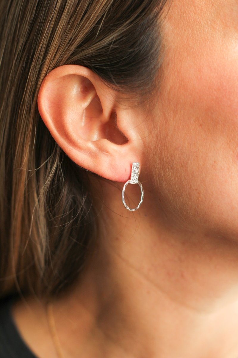 Aros de plata NOX - Amanda Moda