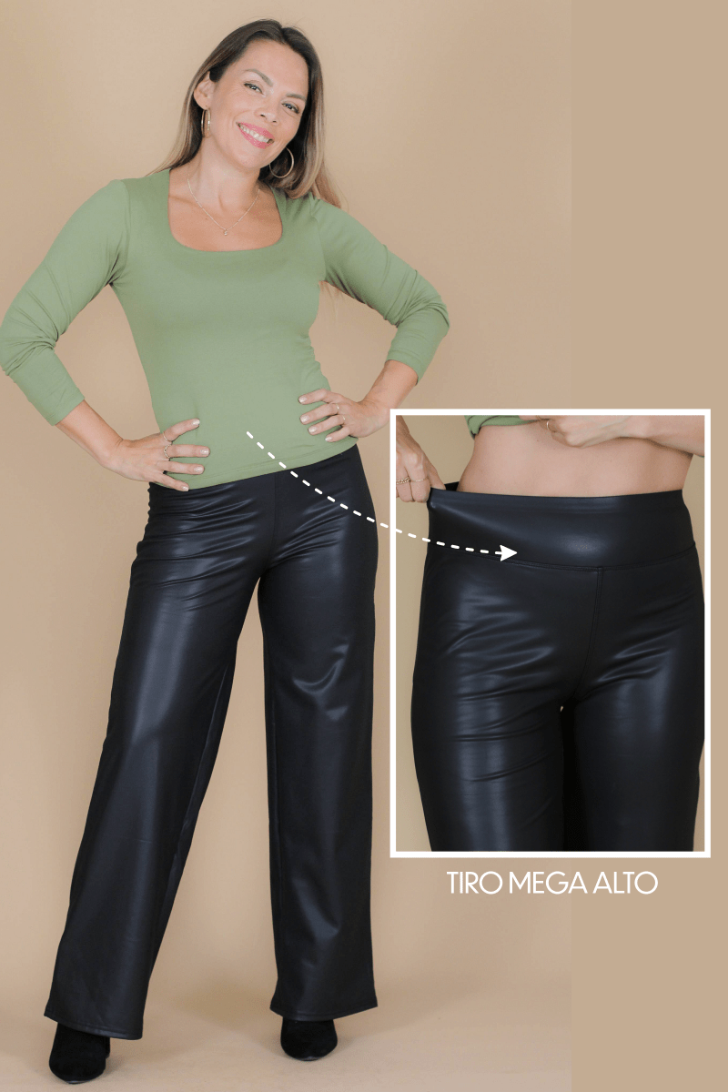 Calza eco cuero JANET - Amanda Moda