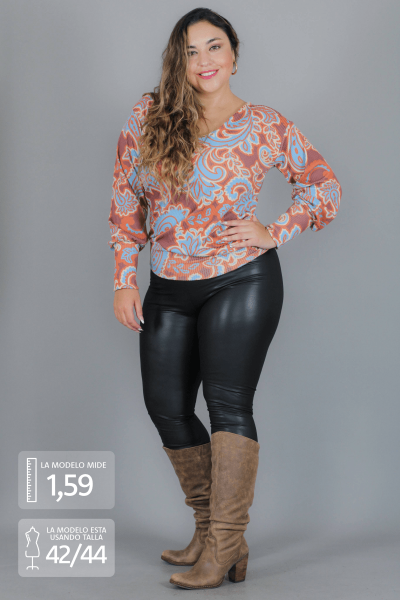 Calza eco cuero SOHO - Amanda Moda