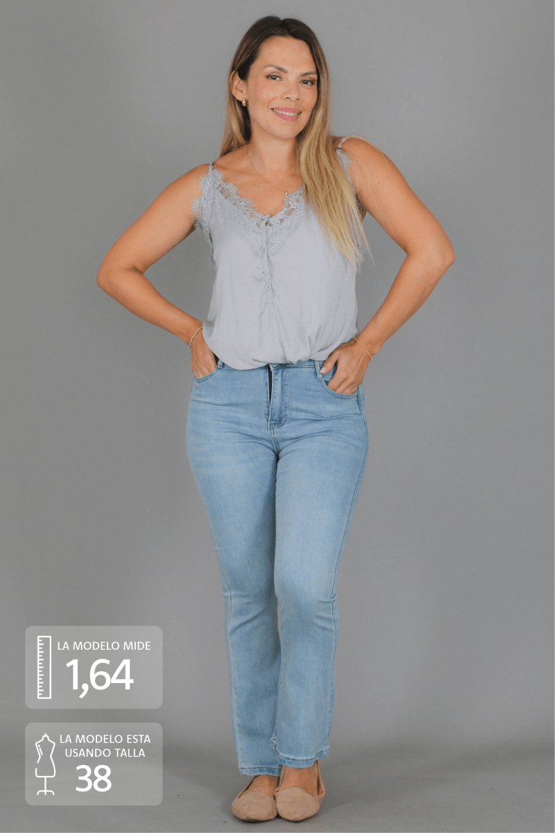 Jeans LYDIA Celeste - Amanda Moda