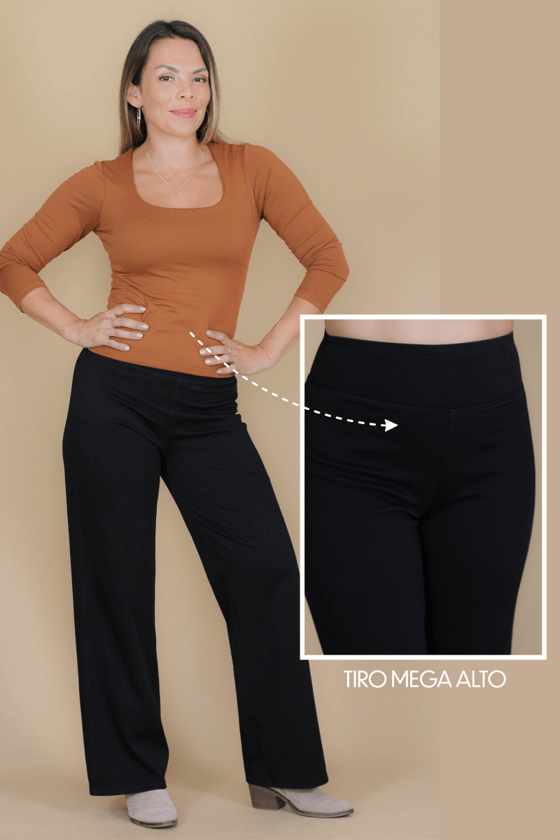 Leggins mezclilla palazzo ALEXIS - Amanda Moda