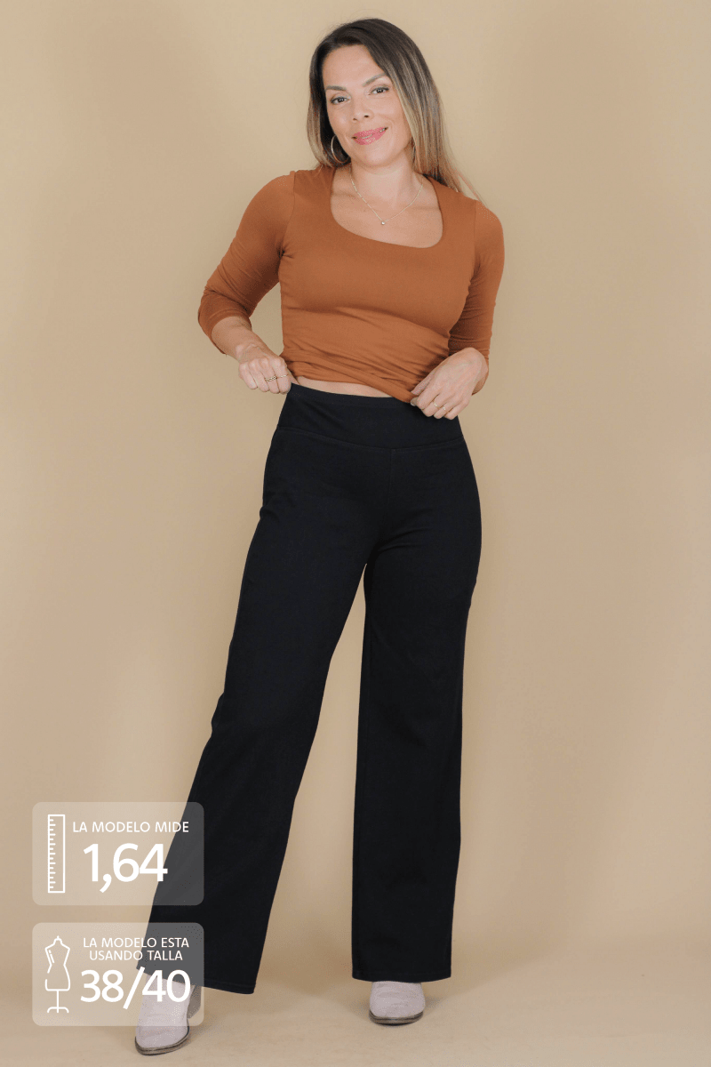 Leggins mezclilla palazzo ALEXIS - Amanda Moda