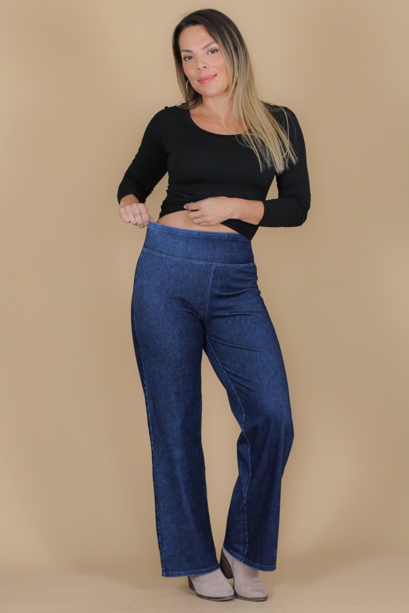 Leggins mezclilla palazzo ALEXIS - Amanda Moda