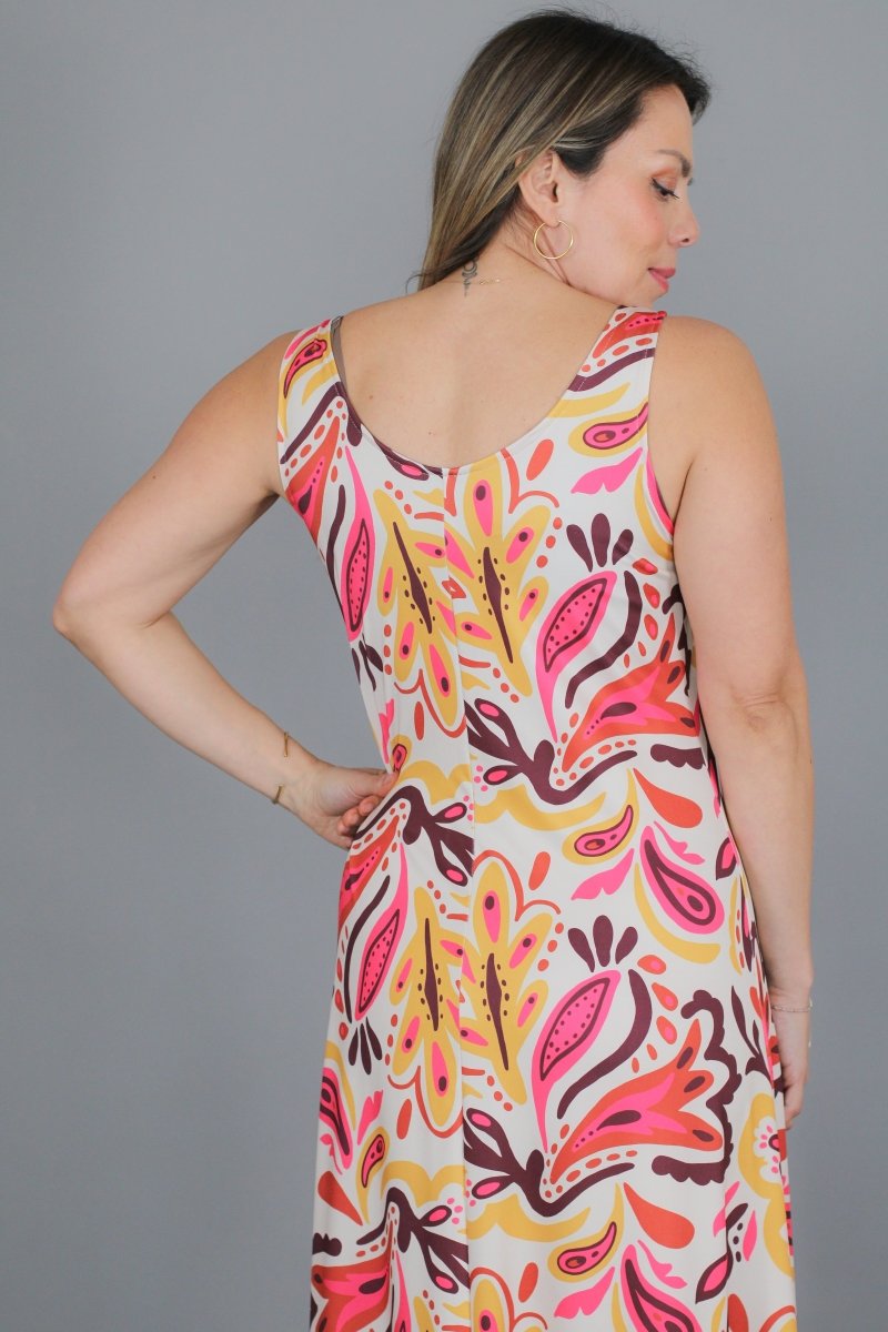 Maxivestido ANA Estampado - Amanda Moda