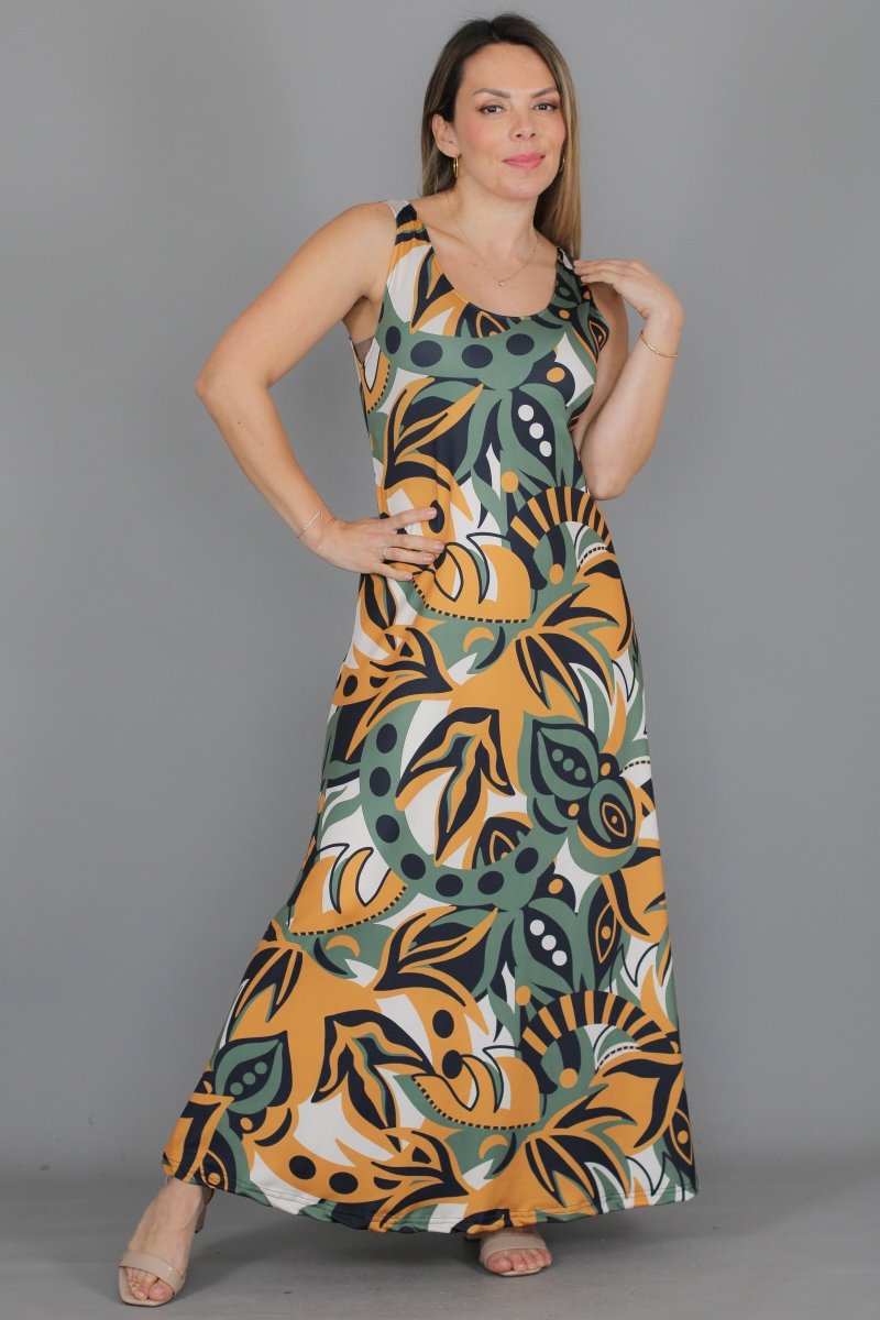 Maxivestido ANA Estampado - Amanda Moda