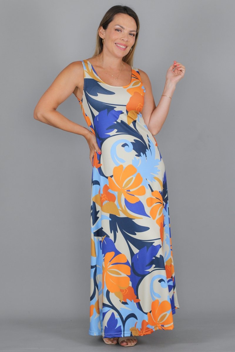 Maxivestido ANA Estampado - Amanda Moda