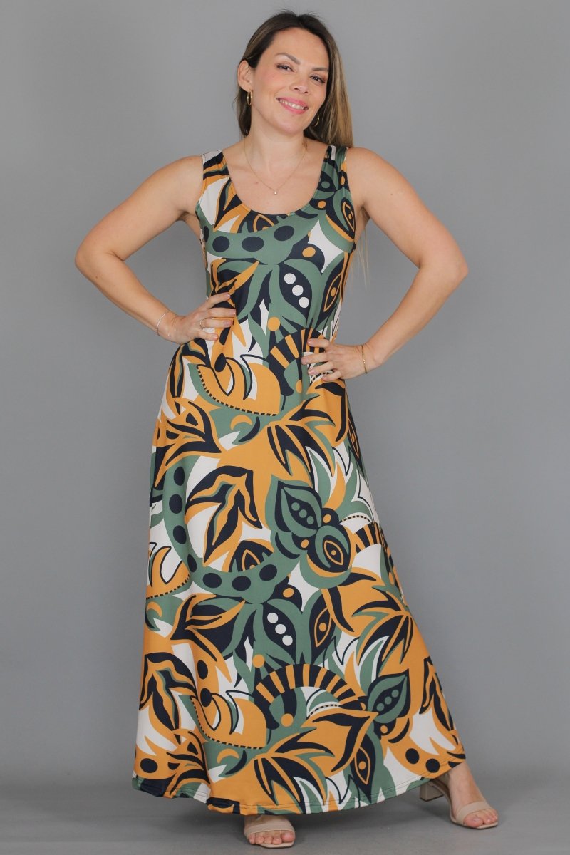 Maxivestido ANA Estampado - Amanda Moda