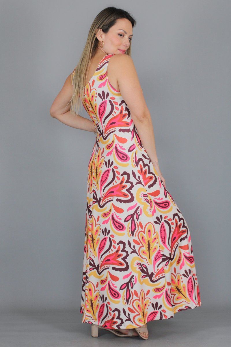 Maxivestido ANA Estampado - Amanda Moda