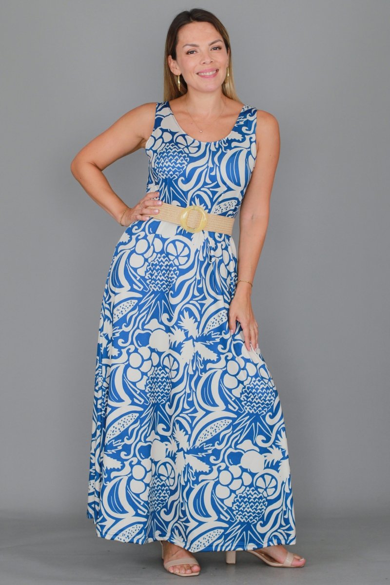 Maxivestido ANA Estampado - Amanda Moda