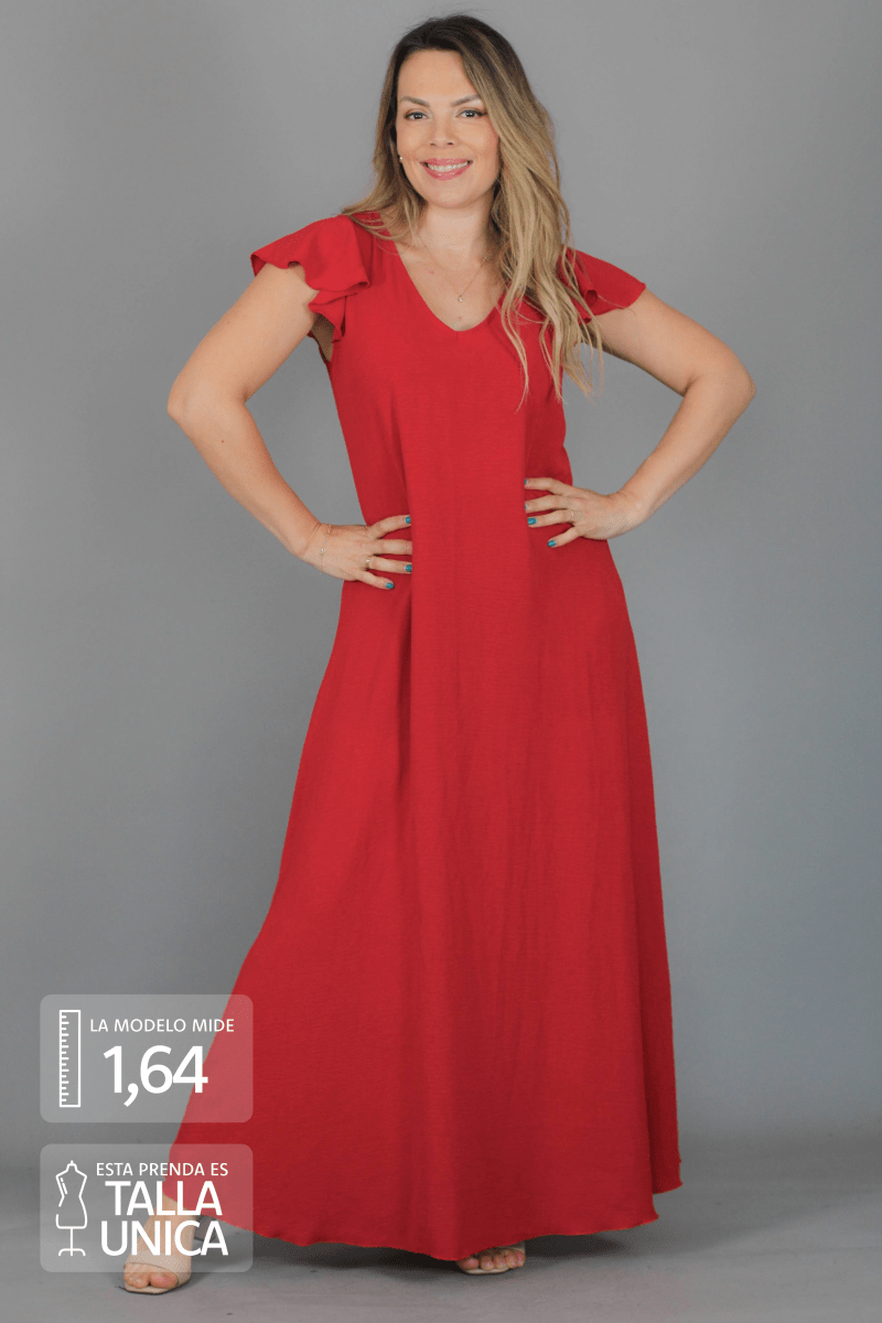 Maxivestido MARISELA Crepe - Amanda Moda