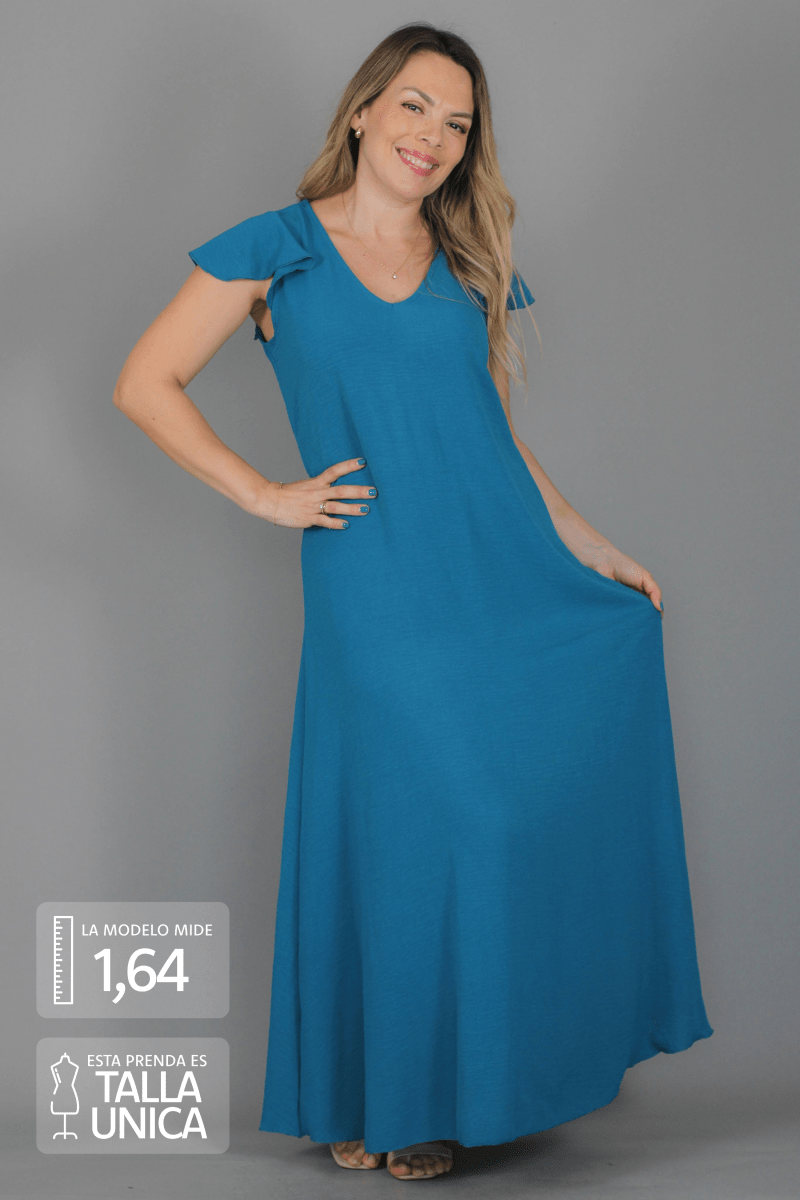 Maxivestido MARISELA Crepe - Amanda Moda