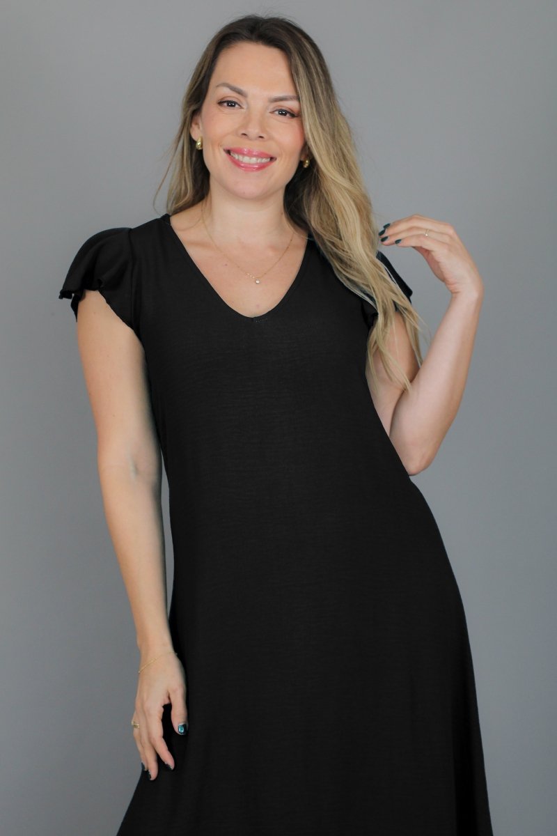 Maxivestido MARISELA Crepe - Amanda Moda