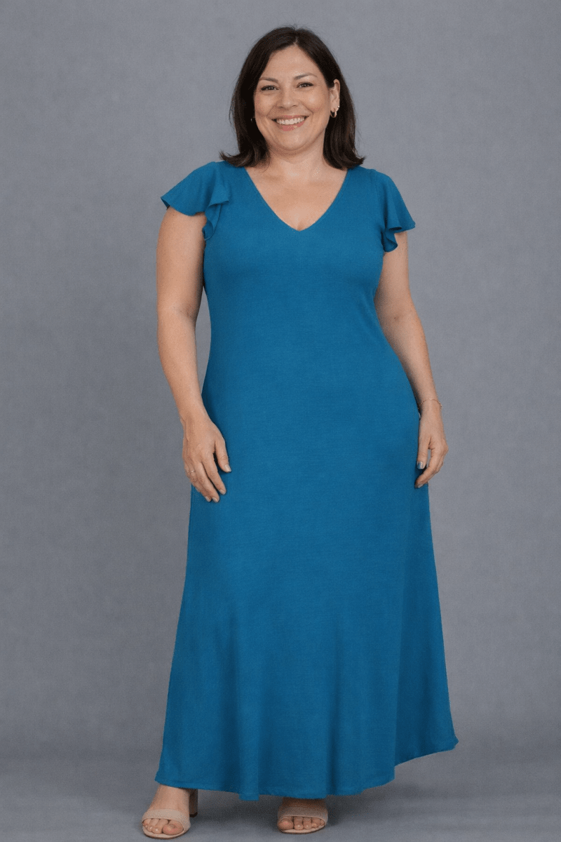 Maxivestido MARISELA Crepe - Amanda Moda
