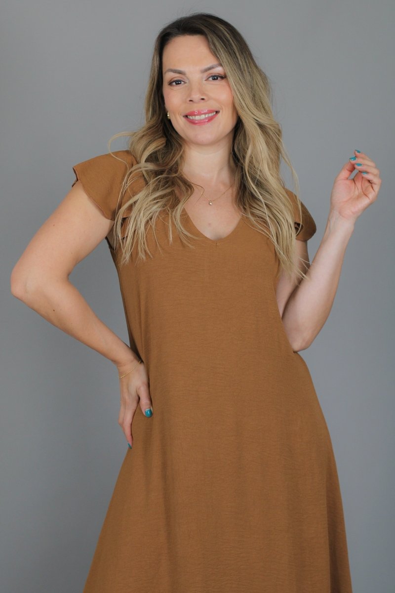 Maxivestido MARISELA Crepe - Amanda Moda