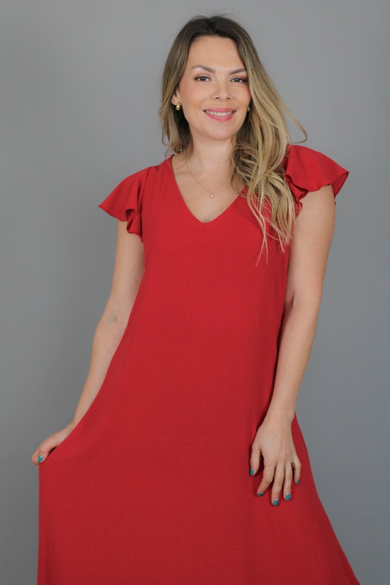 Maxivestido MARISELA Crepe - Amanda Moda