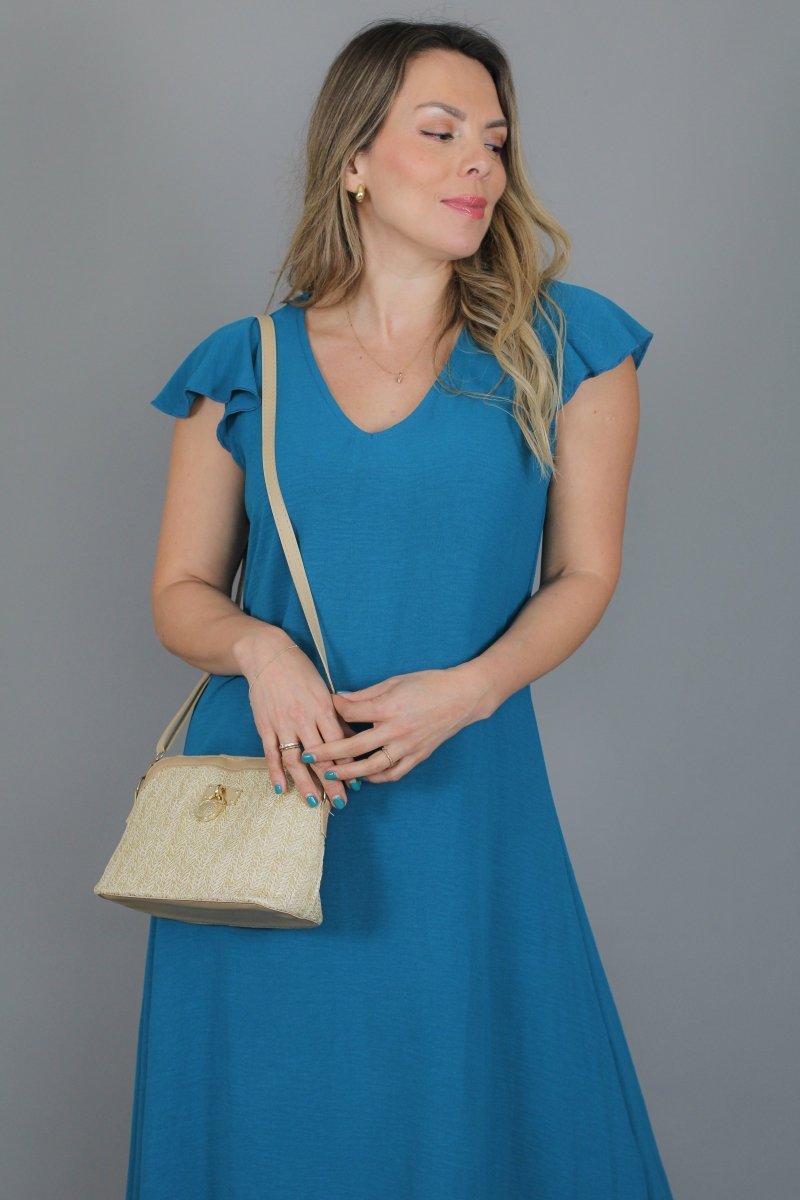 Maxivestido MARISELA Crepe - Amanda Moda