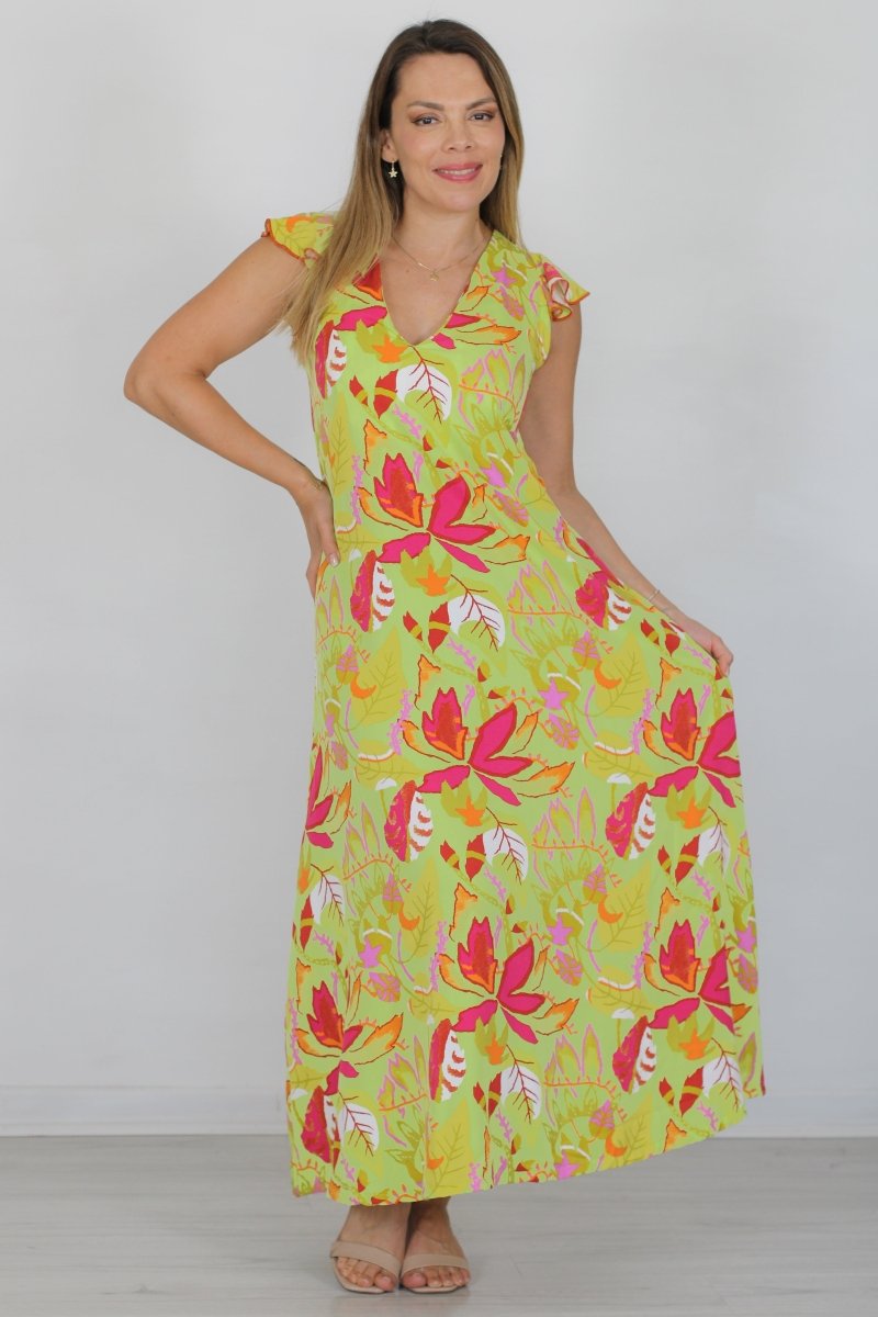 Maxivestido MARISELA Estampado - Amanda Moda