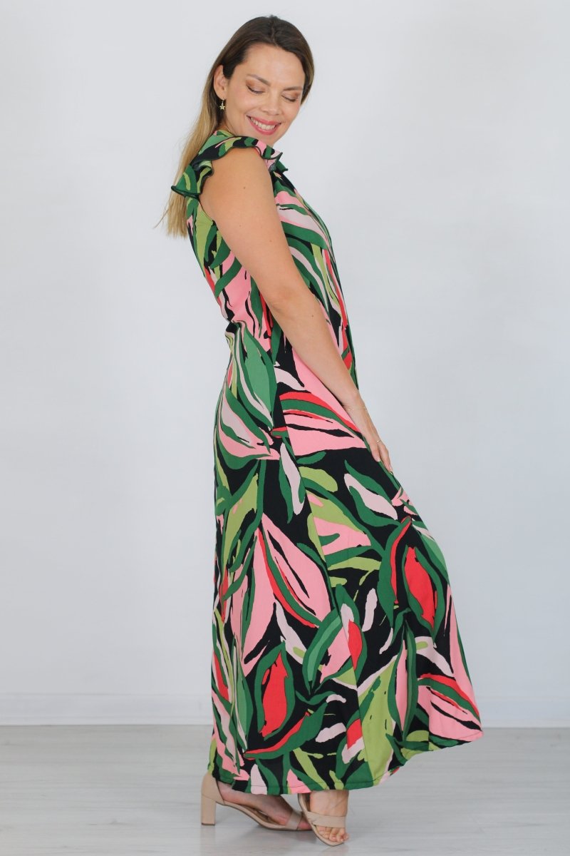 Maxivestido MARISELA Estampado - Amanda Moda