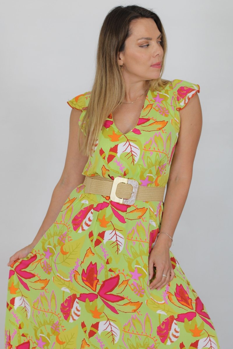 Maxivestido MARISELA Estampado - Amanda Moda