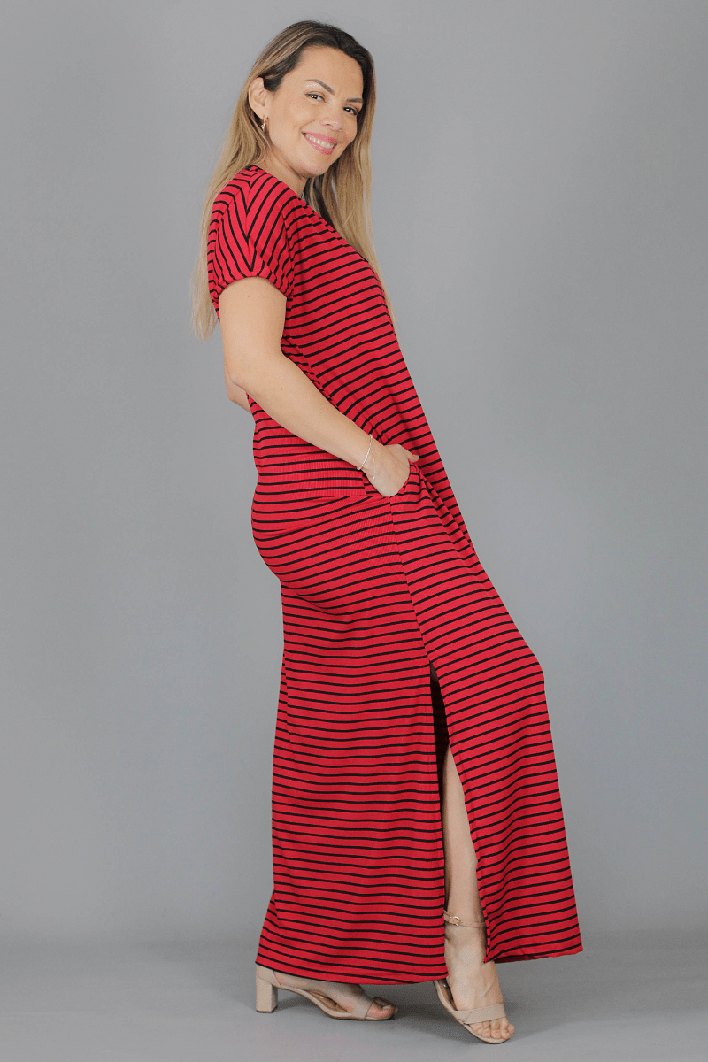 Maxivestido SKY Rayado - Amanda Moda