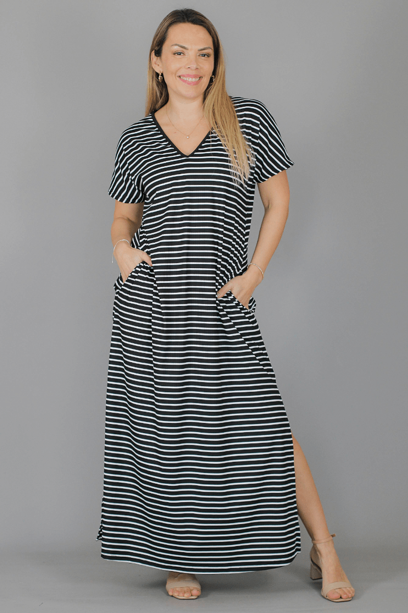 Maxivestido SKY Rayado - Amanda Moda