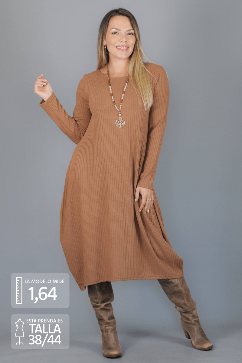 Maxivestido SOFIA lanilla - Amanda Moda