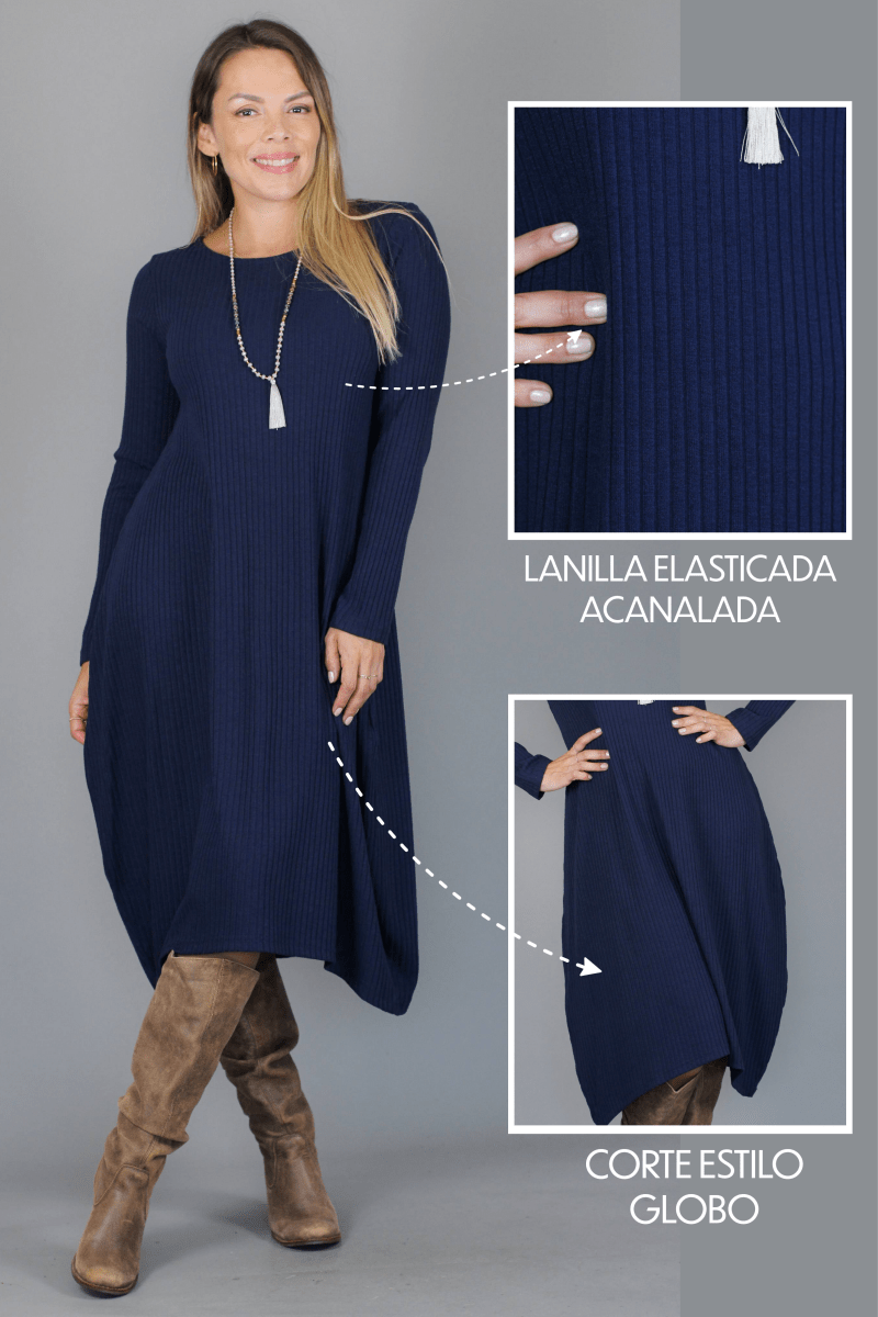 Maxivestido SOFIA lanilla - Amanda Moda