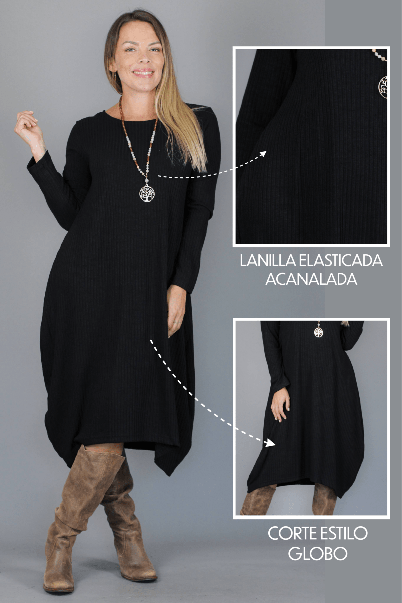 Maxivestido SOFIA lanilla - Amanda Moda
