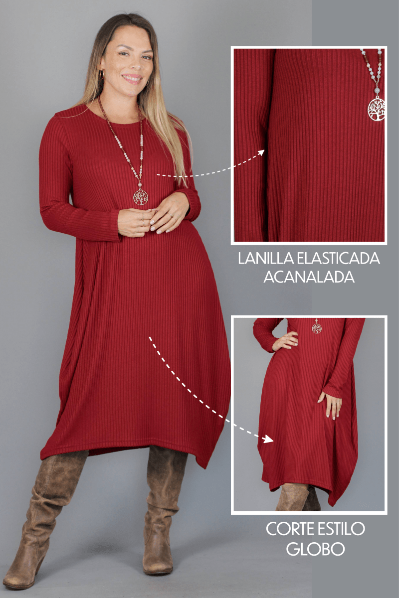 Maxivestido SOFIA lanilla - Amanda Moda