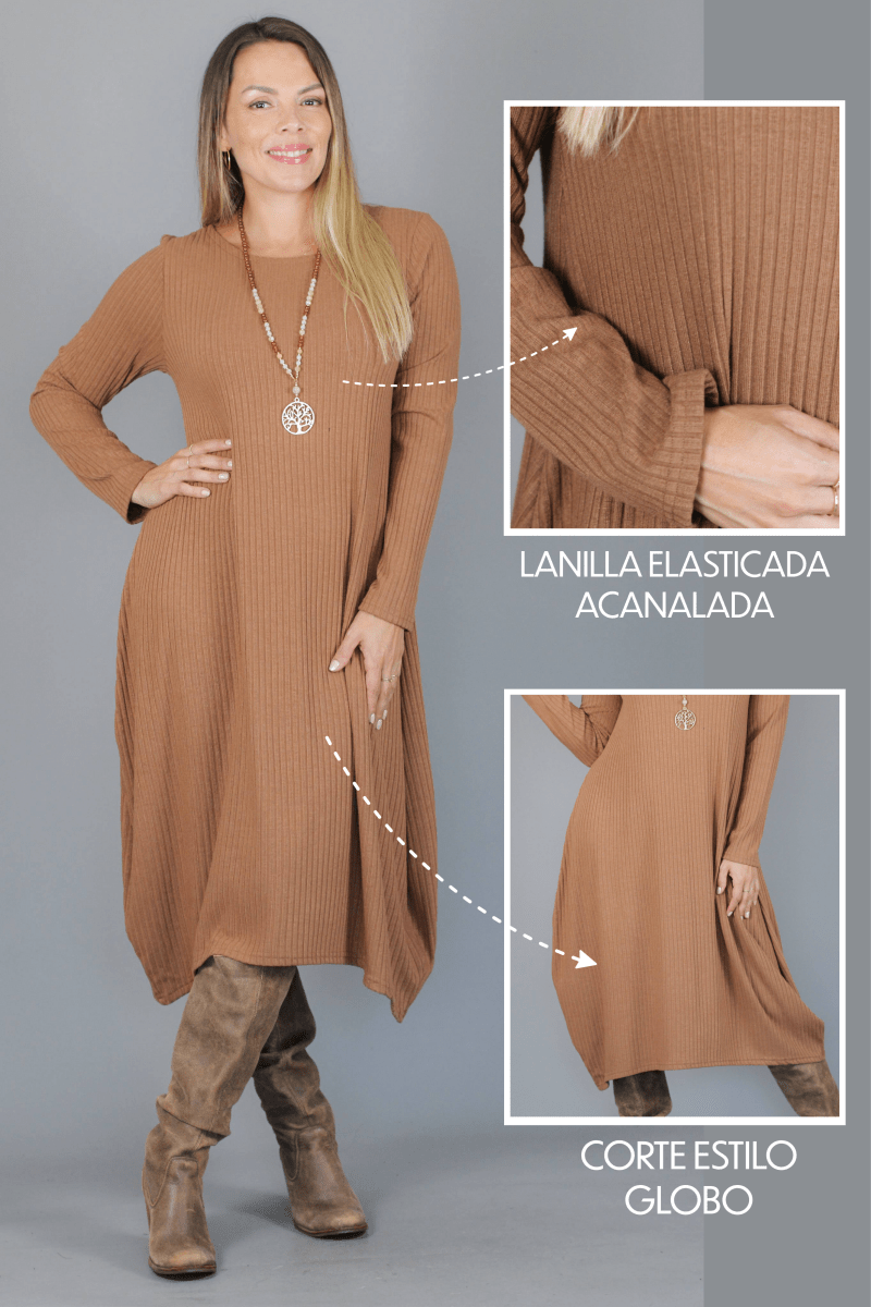 Maxivestido SOFIA lanilla - Amanda Moda