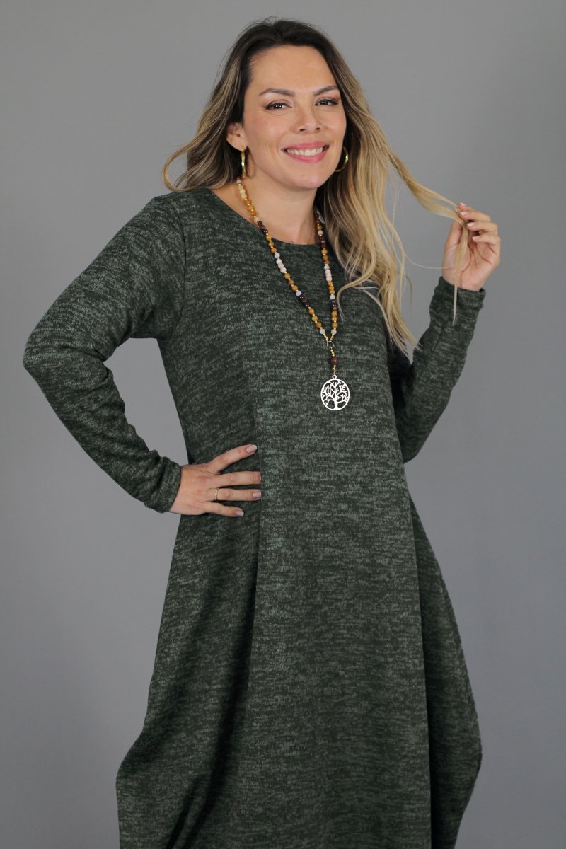 Maxivestido SOFIA Lanilla Italiana - Amanda Moda