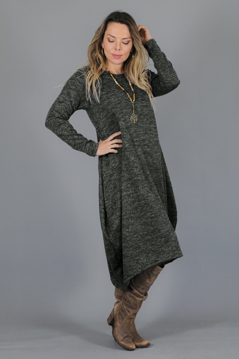 Maxivestido SOFIA Lanilla Italiana - Amanda Moda