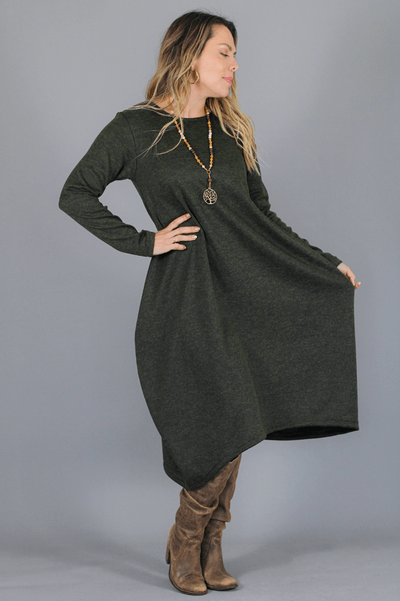 Maxivestido SOFIA Lanilla Italiana - Amanda Moda