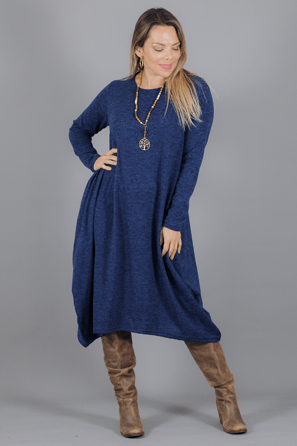 Maxivestido SOFIA Lanilla Melange - Amanda Moda