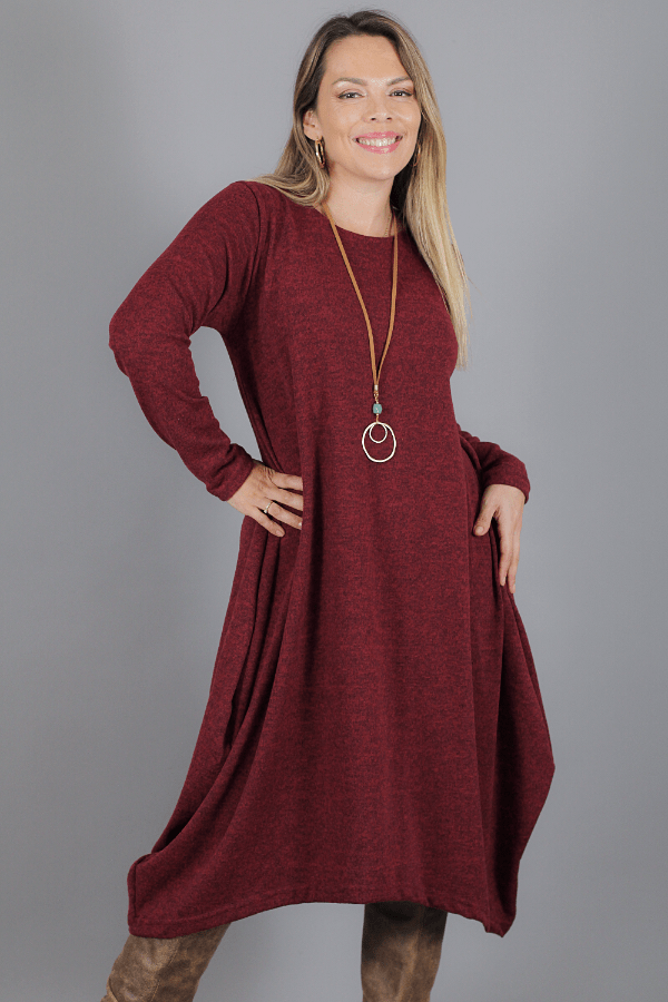 Maxivestido SOFIA Lanilla Melange - Amanda Moda