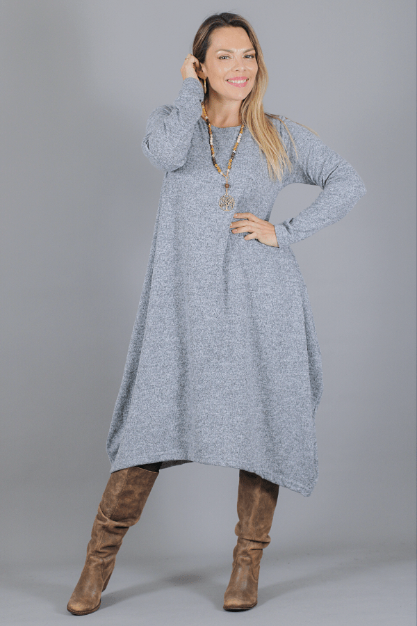Maxivestido SOFIA Lanilla Melange - Amanda Moda